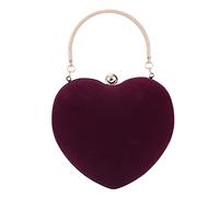 Sac à main mignon en forme de cœur pour femme, sac à main, sac de soirée, pochette de mariage pour femme, violet, Taille unique