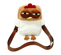 Sac à main mignon en forme de poule | Sac à main en peluche | Sac fourre-tout de dessin animé | Sac à bandoulière amusant en forme de poulet doux pour cadeau d'anniversaire, idéal pour les et