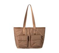 Sac à main moderne coréen esthétique sous les aisselles en nylon texturé de qualité supérieure - Sac à bandoulière spacieux - Accessoire de bureau - Style coréen, kaki, One Size