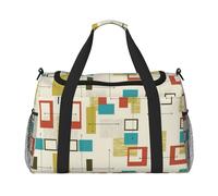 Sac à main moderne du milieu du siècle, pour femme et homme, parfait pour les voyageurs fréquents, Noir , Taille unique