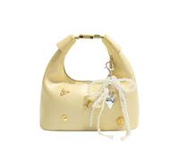 Sac à main moderne français esthétique pour femme PU sac à bandoulière et sac à bandoulière pour des styles sans effort et mode pratique en cuir PU, jaune, One Size