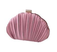Sac à main moderne froissé avec coque intérieure spacieuse avec sangle de chaîne, sac à bandoulière confortable pour bal de fin d'année, pratique en polyester pour femme, violet/rouge, One Size