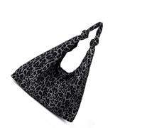 Sac à main moderne style coréen spacieux sac à bandoulière en daim avec imprimé animal, sac à main fonctionnel sous les bras pour femme, sac en daim spacieux avec léopard, Motif léopard noir, One Size