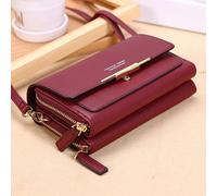 Sac à main multi-cartes pour femme, portefeuille coréen, grande capacité, sac lancé décontracté, paquet de téléphone portable, mode, nouveau style red