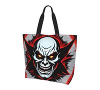 Sac à main multifonction léger pour femme Motif fantôme maléfique Rouge et noir