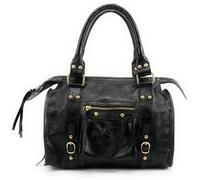 Sac à main - OH MY BAG - SANDSTORM GOLD - Cuir brossé - Noir irisé - Petit modèle