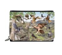 Sac à main oiseau de proie britannique, multicolore, M, Sac à main zippé