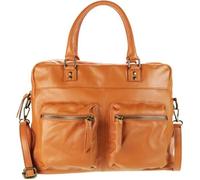 Sac à main OLIVIA en cuir de vachette pour femme - Modèle BIZNES-CITY - Porté main et épaule - Camel