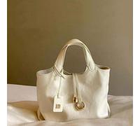 Sac à main panier en cuir souple de style coréen, design de niche inspiré d'Ins, pour femmes, pour les trajets, les sorties, les courses quotidiennes, sac fourre-tout sous le bras, sac bandoulière cro