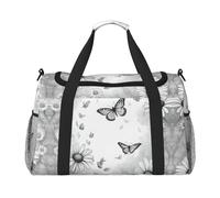 Sac à main papillon Daisy Weekender pour homme et femme, parfait pour les voyageurs fréquents, Noir , Taille unique