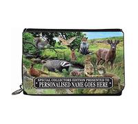 Sac à main personnalisé Motif animaux sauvages de la campagne britannique, multicolore, M, Sac à main zippé