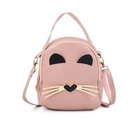 Sac à Main Petite Princesse - Mini Bandoulière Chat Mignon pour Fille avec Design Agréable - Rose