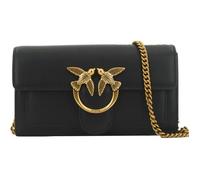 PINKO Sac pochette Love One cuir 19 cm noir