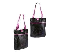 Sac à main - PLAYBOY - Modèle Noir et Rose - Polyester effet cuir - 33 cm x 34 cm - Femme
