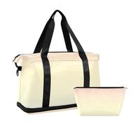 Sac à main pliable avec trousse de toilette Jaune et bleu, Poudre jaune et bleue, 1 size