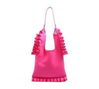 Sac à main plissé à volants pour les aisselles - Pour femme - Couleur unie vive - Grande capacité, b, One Size