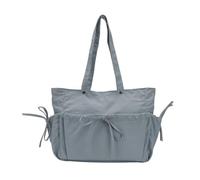 Sac à main plissé de grande capacité pour femme style japonais, Bleu pâle, Bohème