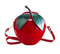 Sac à main Poison Apple - Sac à bandoulière d'Halloween pour femme - Sac à main fantaisie amusant en cuir synthétique inspiré des contes de fées - Accessoire de costume de méchante reine, Rouge