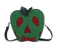 Sac à main Poison Apple - Sac à bandoulière d'Halloween pour femme - Sac à main fantaisie amusant en cuir synthétique inspiré des contes de fées - Accessoire de costume de méchante reine, Vert