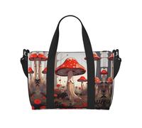 Sac à main polyvalent à imprimé champignons rouges avec drapeau italien pour tous vos besoins