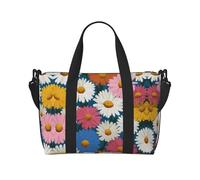 Sac à main polyvalent avec imprimé marguerites rétro et drapeau de l'Italie pour tous vos besoins