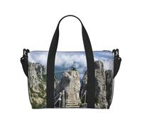 Sac à main polyvalent avec pont suspendu dans des rochers escarpés imprimé drapeau de l'Italie pour tous vos besoins