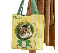 Sac À Main pour Chien Et Chat,Grande Capacité Transportable en Toile - Pochette d'Épaule pour Chat en Voyage - pour Sorties Courses Camping avec Chiot ou
