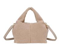 Gallantry, sac à main pour femme avec bandoulière amovible en fourrure, gris taupe