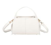 Sac à Main pour Femme Aspect Grainé avec Poignée Courte Rigide et Bandoulière Gallantry Blanc Blanc