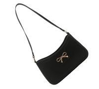 Sac à main pour femme - Automne et hiver - Sac à main avec nœuds - Épaule simple - Aisselles - Shopping - Mode de déplacement - Joli nœud - Sac à main assorti à l'épaule sous les bras, Noir , One Size
