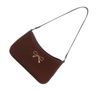 Sac à main pour femme - Automne et hiver - Sac à main avec nœuds - Sac à bandoulière simple sous les bras - Pour shopping - Automne et hiver - Pour femme - Joli nœud - Sac à main tendance, marron, One