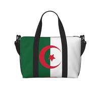 Sac à main pour femme avec fermeture éclair Motif drapeau de l'Algérie Noir Taille unique