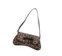 Sac à main pour femme avec imprimé léopards, sac à main tendance, nœuds, sac à main assorti aux aisselles pour femme, joli nœuds, sac à main assorti à l'épaule sous les bras, Léopard noir., One Size
