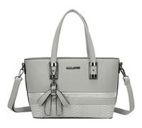 Sac à Main pour Femme avec Nœud et Bandoulière à Effet Python Gallantry Gris Gris G