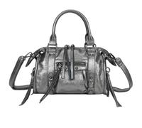 Sac à Main pour Femme Bowling avec Bandoulière et Bandes Pendantes Gallantry Gris Gris