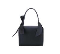 Sac à Main pour Femme Mignonne avec Nouds Décoratifs et Rabat Rigide Noir