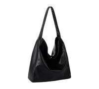Sac à main pour femme - Sac à main en cuir synthétique souple - Avec fermeture à boutons-pression - Pour femme, Noir , One Size
