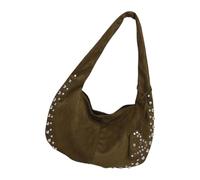 Sac à main pour femme - Sac à main souple clouté - Style coréen - Sac à main sous les bras - Pour un usage quotidien, Vert, Organiseur de sac