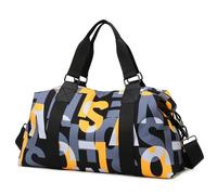 Sac à main pour femme, sac de voyage léger, grande capacité, sac de sport et de fitness, lettre imperméable, en tissu Oxford, sac à bagages, sac de week-end, sac de nuit, 08, Taille unique