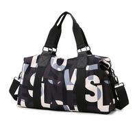Sac à main pour femme, sac de voyage léger, grande capacité, sac de sport et de fitness, lettre imperméable, en tissu Oxford, sac à bagages, sac de week-end, sac de nuit, 05, Taille unique
