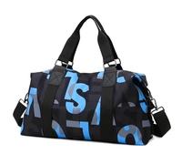 Sac à main pour femme, sac de voyage léger, grande capacité, sac de sport et de fitness, lettre imperméable, en tissu Oxford, sac à bagages, sac de week-end, sac de nuit, 04, Taille unique