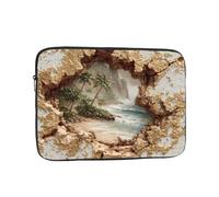 Sac à main pour ordinateur portable 10" résistant aux chocs avec motif paradis de la mode dans un sac à main à motif fissuré pour voyage d'affaires, travail, université