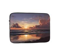 Sac à main pour ordinateur portable 13" résistant aux chocs avec motif vagues calmes tendance pour voyage d'affaires, travail, université