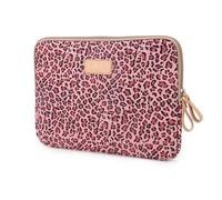 sac à main pour ordinateur portable 2020 pouces, sacoche en toile léopard pour MacBook Air Pro, sac à main pour femmes, livraison directe, nouvelle marque - For 14 pouces - Manche rose rouge Rouge