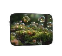 Sac à main pour ordinateur portable de 12" résistant aux chocs avec motif bulles tendance dans la forêt pour voyage d'affaires, travail, université