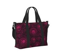Sac à main pour ordinateur portable pour femme - Motif plantes carnivores roses - Pour le week-end - Sac de voyage - Sac en toile pour homme - Articles personnels