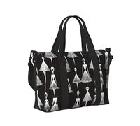 Sac à main pour ordinateur portable pour femme - Pour le travail - Robe abstraite - Imprimé dame - Sac de week-end pour femme - Voyage - Sac en toile pour homme - Articles personnels