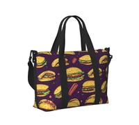 Sac à main pour ordinateur portable pour femme - Sac de travail - Jambon de hamburger - Sac de week-end pour femme - Sac de sport en toile pour homme