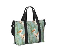 Sac à main pour ordinateur portable pour femme - Sac de travail - Motif mouette Riverside - Pour le week-end - Sac de voyage - Sac de sport en toile pour homme - Articles personnels