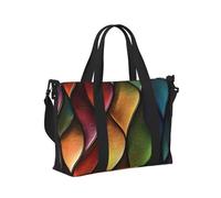 Sac à main pour ordinateur portable pour femme - Sac de travail - Motif vitrail de couleur abstraite - Sac de week-end pour femme - Sac de sport en toile pour homme